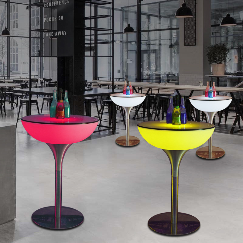LED plastic cement luminescence tea table Lighting luminescence furniture 800mm Coffee Tables bar Bar tables KTV Bar Bar