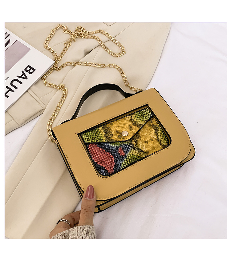 Autumn And Winter Casual New Fashion Snake Print Shoulder Messenger Small Square Bag display picture 8