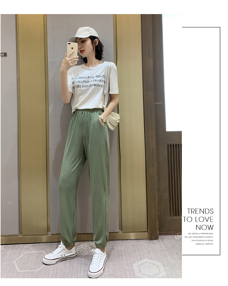 Pantalon léger femme en coton - Ref 3430172 Image 34