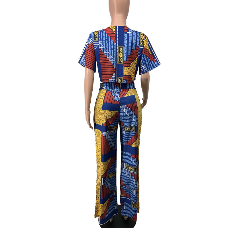 Summer Suit Women Casual Ethnic Women Clothing Spring Short Sleeve T-shirt Women