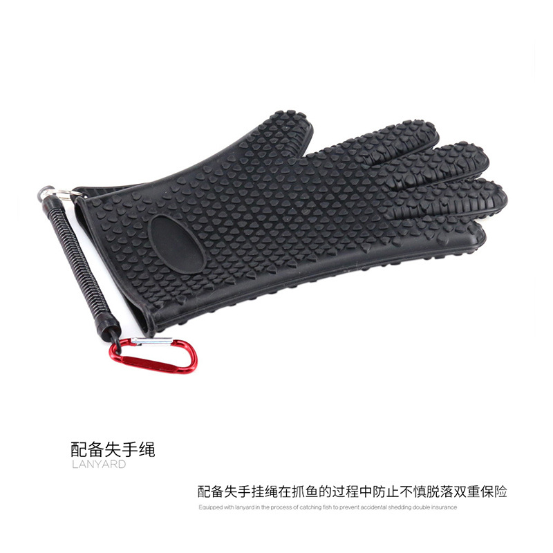 钓鱼防扎手套失手绳抓鱼不打滑防刺海钓手套矶钓路亚防水手套渔具
