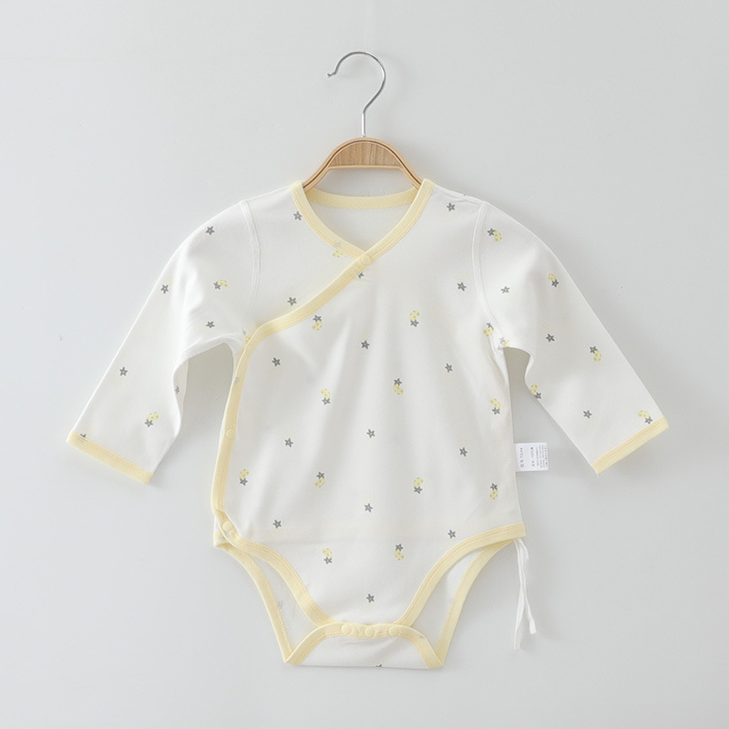 婴儿衣服纯棉秋装男女宝宝包屁衣无骨连体衣春秋爬服哈衣三角爬薄