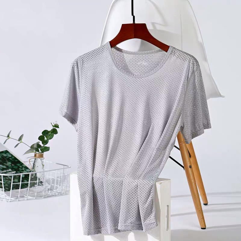 Malla de manga corta: gris