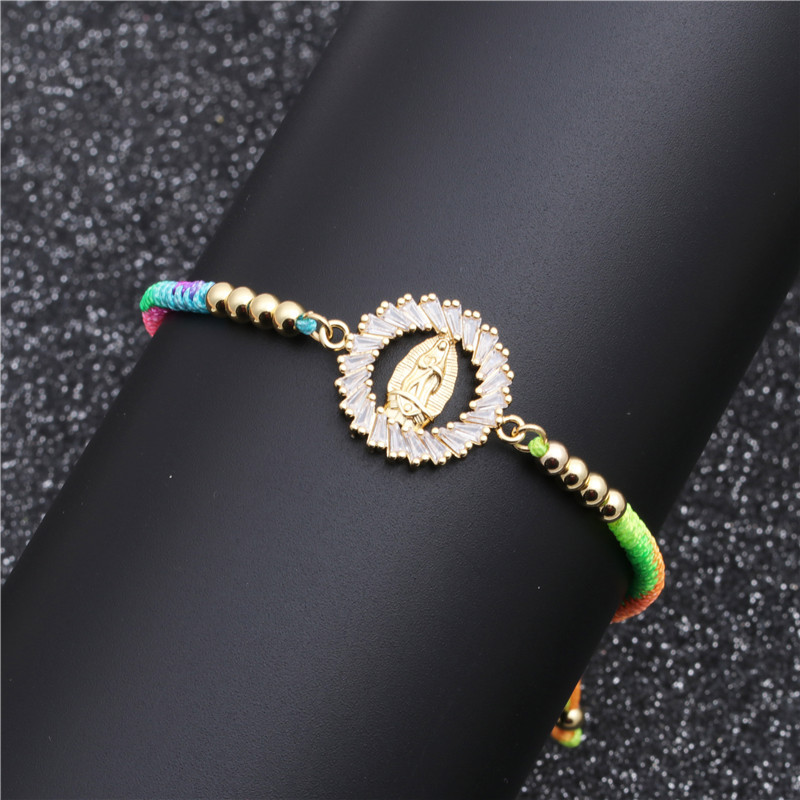 Venta Caliente Estilo Brasileño Cobre Micro-set Color Zirconio Pulsera Señoras Regalo De San Valentín Al Por Mayor Nihaojewelry display picture 3