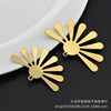 Brass round fan solar-powered, earrings, pendant, jewelry, accessory, handmade