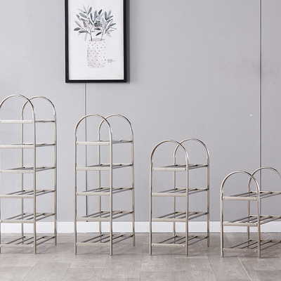 廠家直銷不鏽鋼鞋架組裝簡易鞋架多層收納鞋櫃子宿舍寢室防塵鞋架