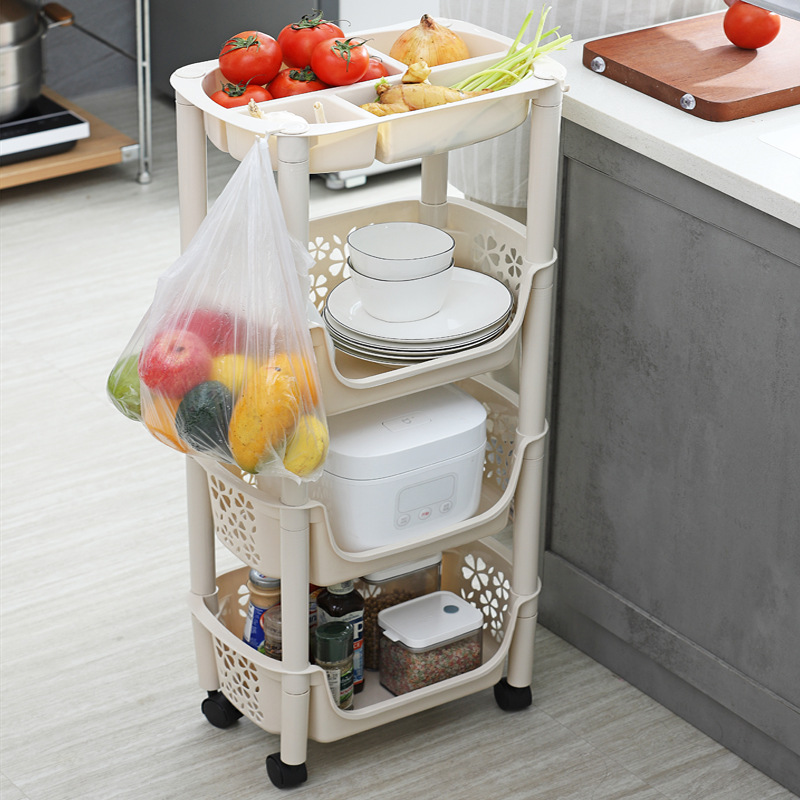 多功能家用落地置物架 厨房置物架 多层加固加厚新式多功能置物架