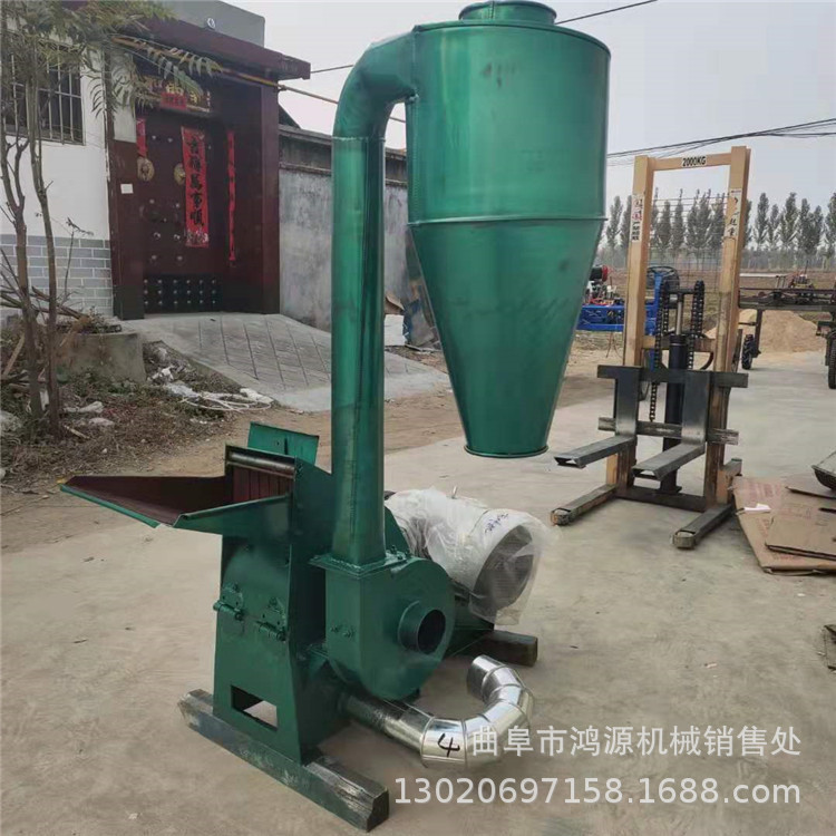 干饲料粉碎机 沙克龙除尘养殖用饲料粉碎机 玉米秸秆打糠饲料机