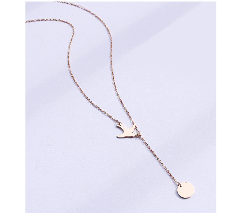 304 Stainless Steel Material Animal Pattern PVD Coated Real Gold Plated Animal Titanium Steel Waterproof Non Tarnish Pendant Necklace
