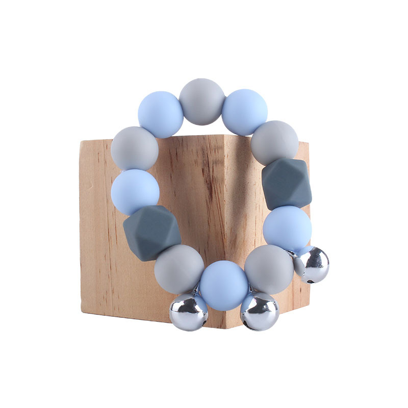 Bebé creativo sonando juguete mordedor Nueva campana de silicona teether pulsera dientes infantiles molienda palo