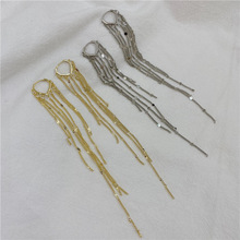 韩国东大门代购同款ins冷淡风流苏设计感耳圈耳扣 圆脸显脸瘦耳饰