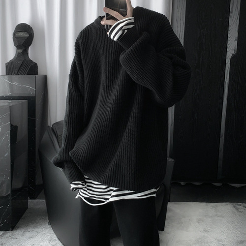  Autumn/Winter New Trendy Casual Loose and Slouchy Couple's Knit Sweaters