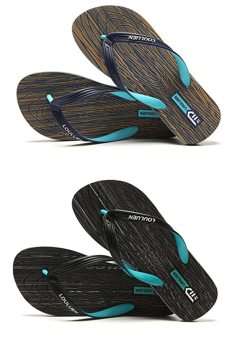 Lu 'an men's flip-flops wholesale summer beach anti-slip outdoor flip-flops Men's trendy rubber cool slippers undefined