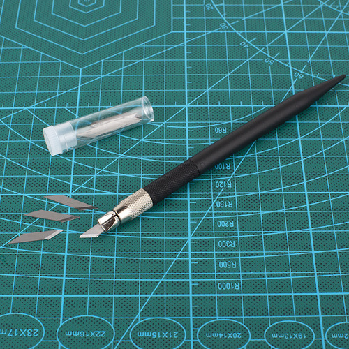 Jiuyang 9Sea small black pen knife cutting rubber stamp 30 degree carving knife office paper carving paper model