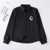 Genuine student pleated skirt, shirt for elementary school students, uniform, 2023, with embroidery, with short sleeve