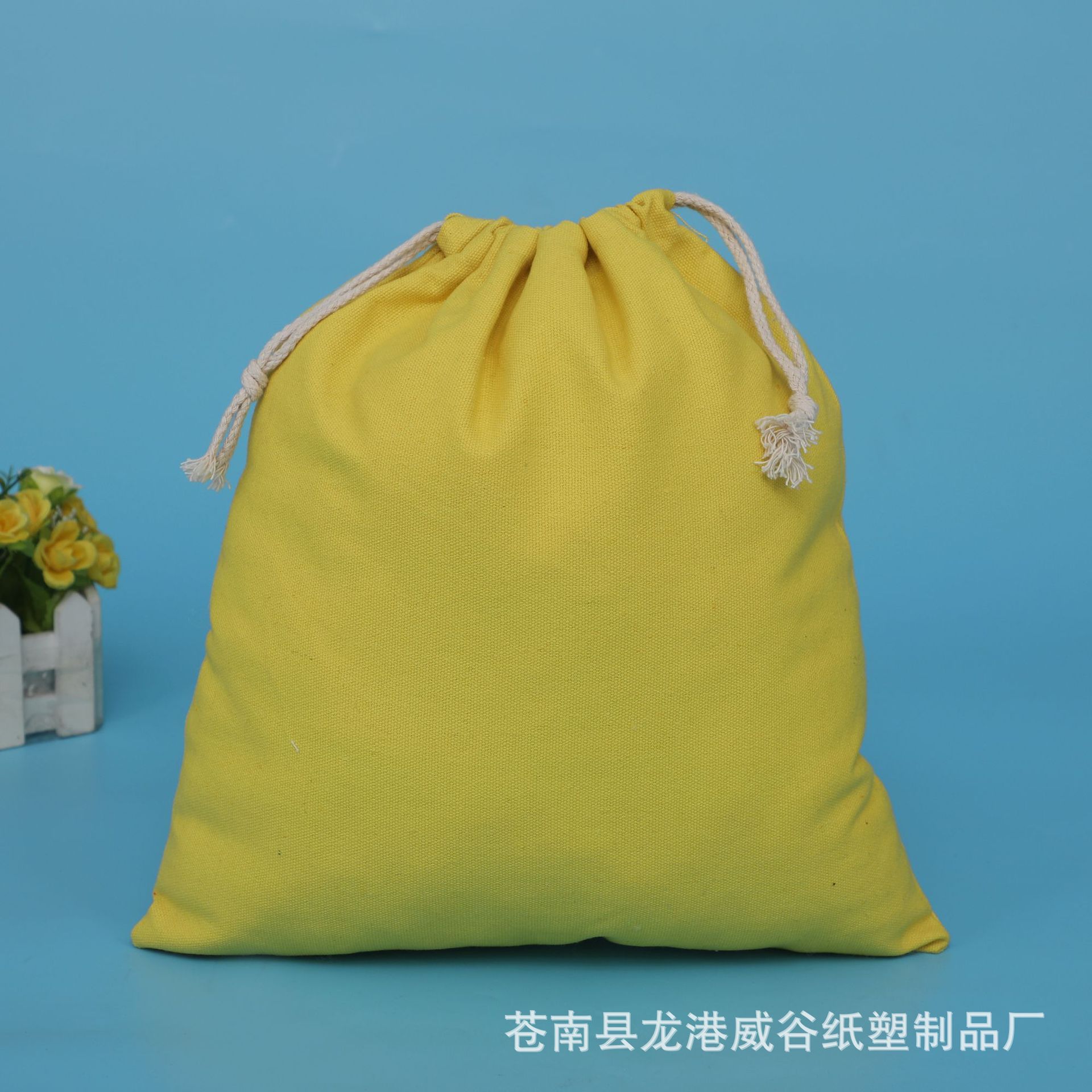 定做帆布棉布袋 束口棉麻抽绳收纳袋 拉绳帆布袋定制logo