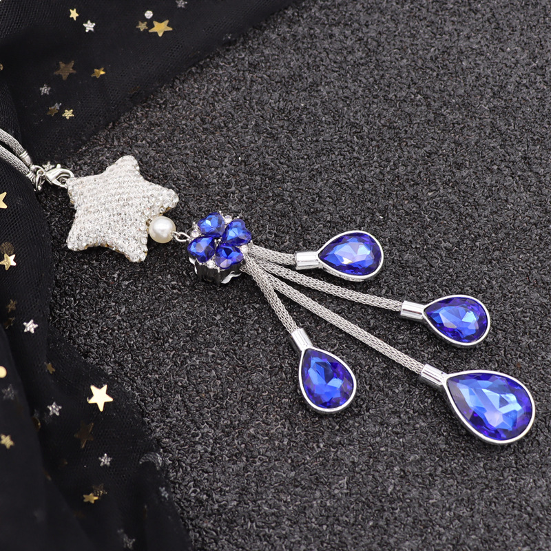 Car rearview mirror pendant metal pendant car Crystal Diamond Ball interior pendant car decoration rhinestone pendant ornaments