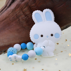 Baby teether bracelet, cartoon rabbit animal silicone chew toy, biting and grinding teeth toy, infant toy