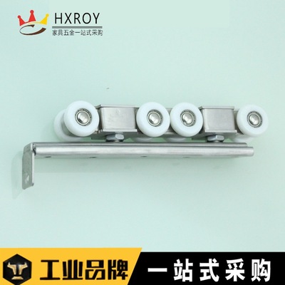 廠家直供 不鏽鋼木門專用雙杆8輪吊輪雙軸 塑鋼門滑輪移門輪批發