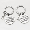 Keychain for St. Valentine's Day engraved with letters stainless steel, Birthday gift, wholesale