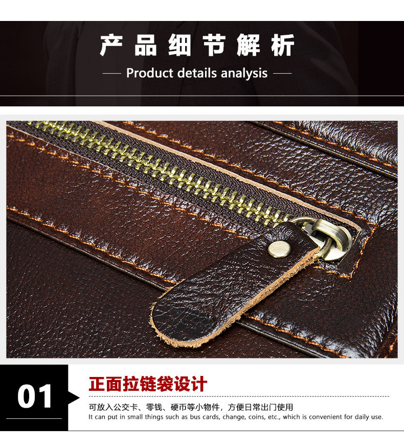 Túi công sở nam Malute da bò thật , túi xách đựng laptop 14 inch đi công tác — Cà phê đậm, Màu đen chi tiết 21