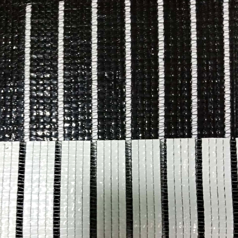 黑白网防晒网遮阳网遮阴圆扁丝6针9针出口养殖农作物果园遮阴网