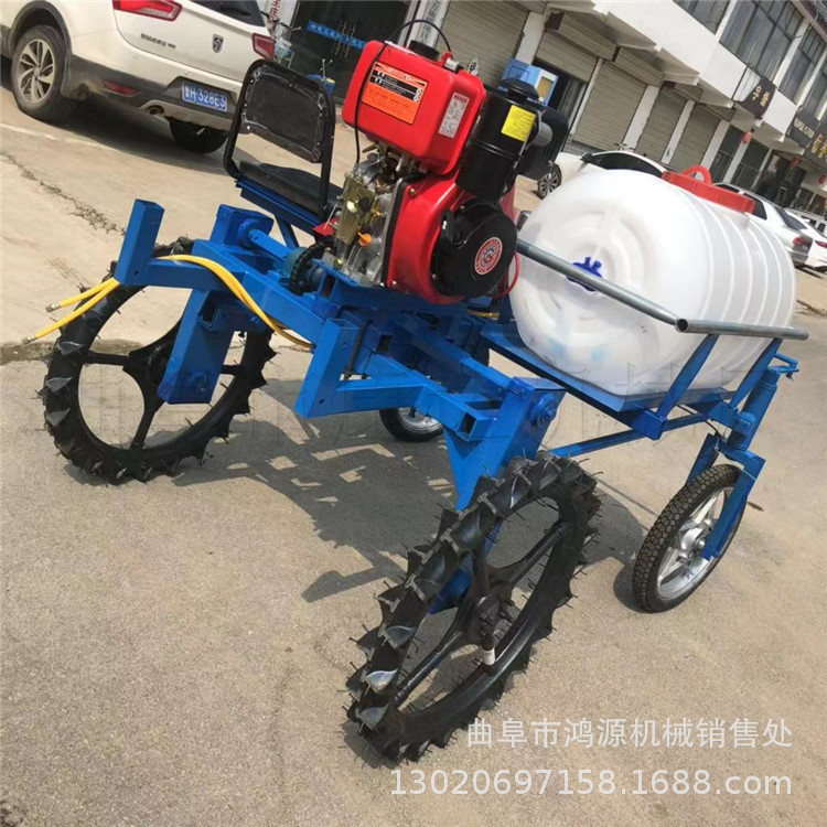 自走式四轮打药机 鸿源多功能玉米地打药机 各种旱田作物喷雾机