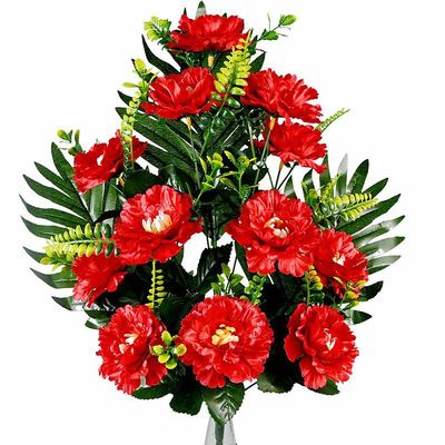 义乌照屏仿真花12头洋牡丹绢花婚庆布置装饰花绢花西洋牡丹假花|ru