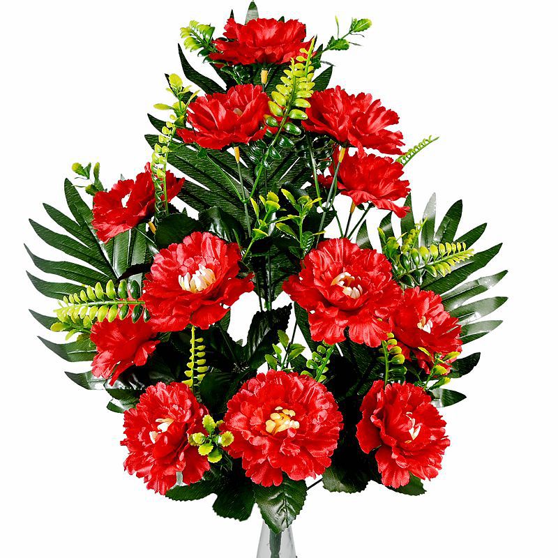 义乌照屏仿真花12头洋牡丹绢花婚庆布置装饰花绢花西洋牡丹假花|ru