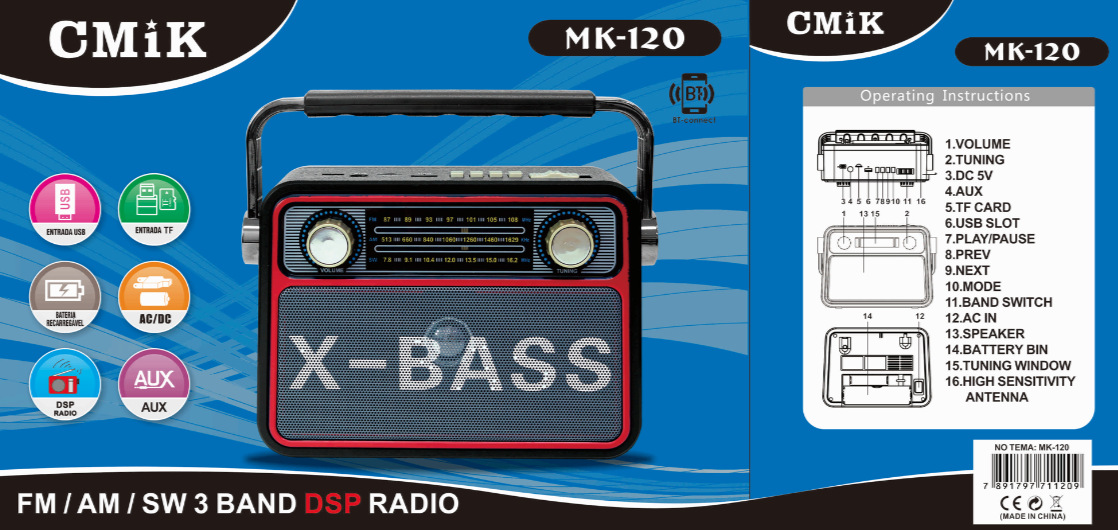 European and American retro radio, desktop for the elderly, old-fashioned card-inserting Bluetooth speaker, remote control FM medium wave and short wave broadcasting detail image 6