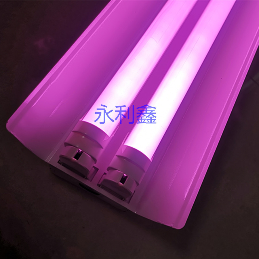 LED生鲜灯熟食灯管卖猪肉鸭脖卤菜冷藏展示柜专用水果店LED粉红色