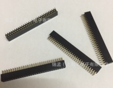1.27MM间距双排直插2*45P排母母座 塑高4.3MM镀金双排排母