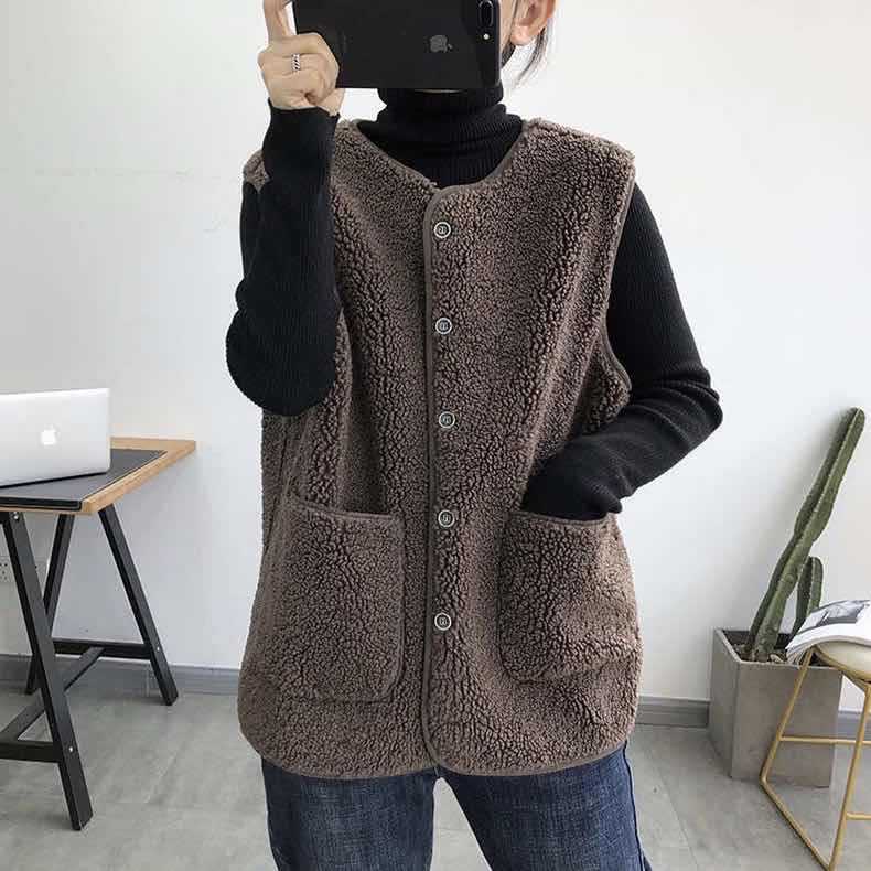 Gilet femme en Fausse laine - Ref 3434661 Image 16