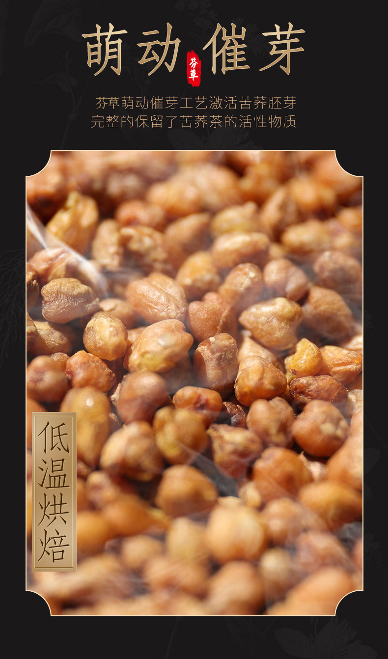 Black Tartary Buckwheat Tea Ku Qiao Cha 450g Bottle Roasted Whole Plant Sichuan Daliangshan Sugar Free in use