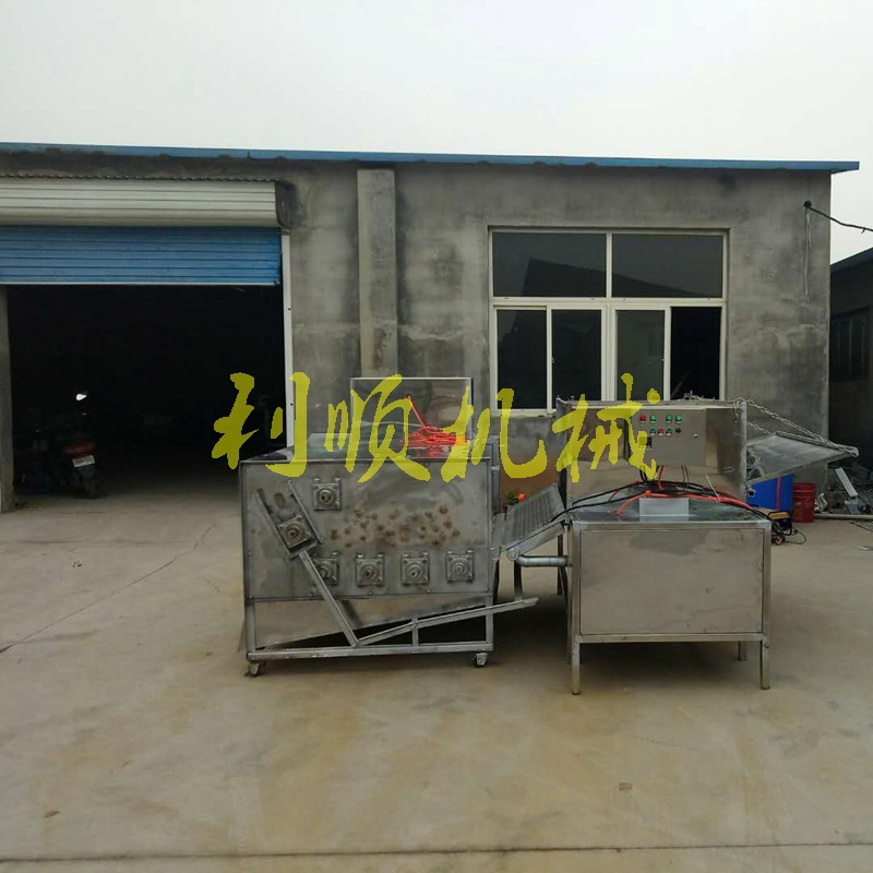 l杀流水线全自动烫毛脱毛烫脱一体机 鸡鸭鹅烫脱一体白条干净卫生