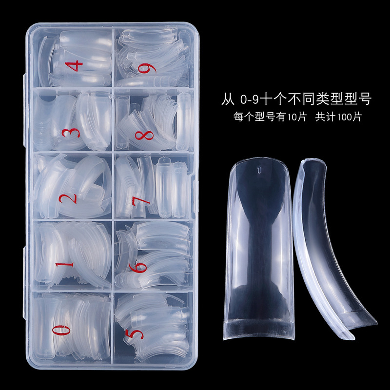 500 Boxed Nail Art Salon Nail Art Salon French Half Nail Paste False Nail Art DIY Nail Paste