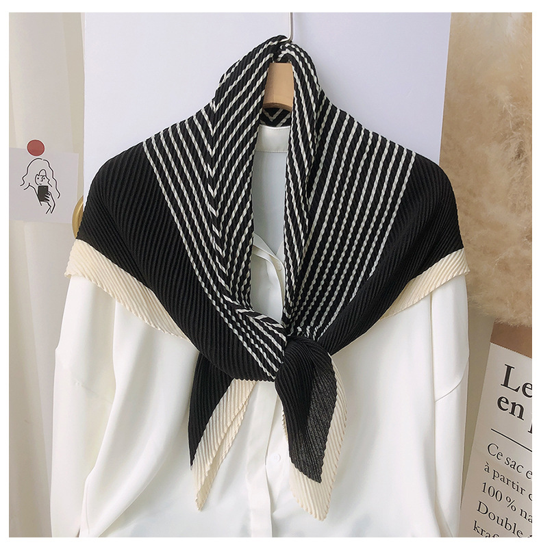 Women's Elegant Simple Style Stripe Imitation Cotton And Linen Silk Scarves display picture 3