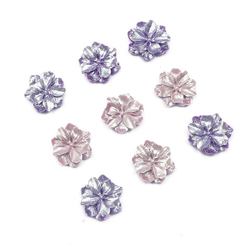 Resin small wrinkled chrysanthemum flower hair ring earring material diy handmade rubber band earrings hairpin hair accessories