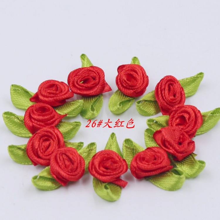 Pequeña cinta Rosa ropa para niños accesorios de juguete en stock diy1.5cm pequeña flor Rosa