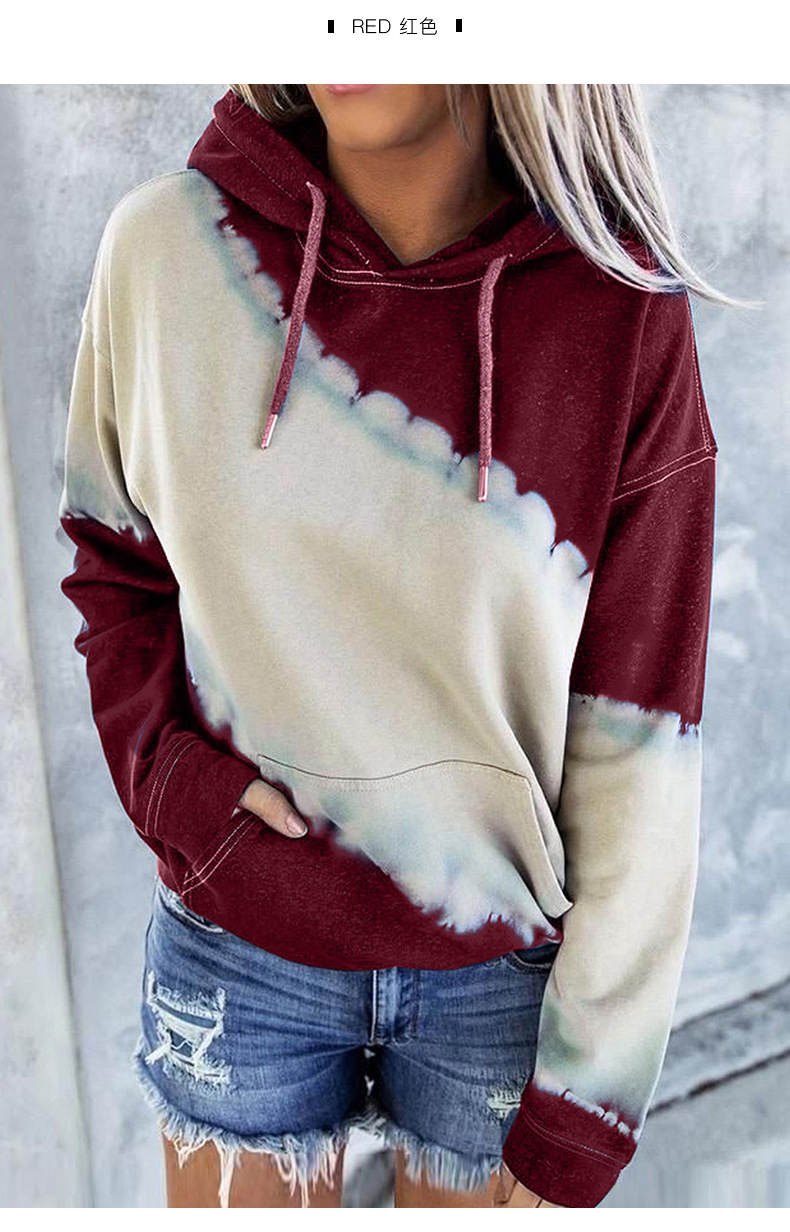 women long-sleeved autumn new zipper hat rope pullover thick contrast sweater NSSI2358