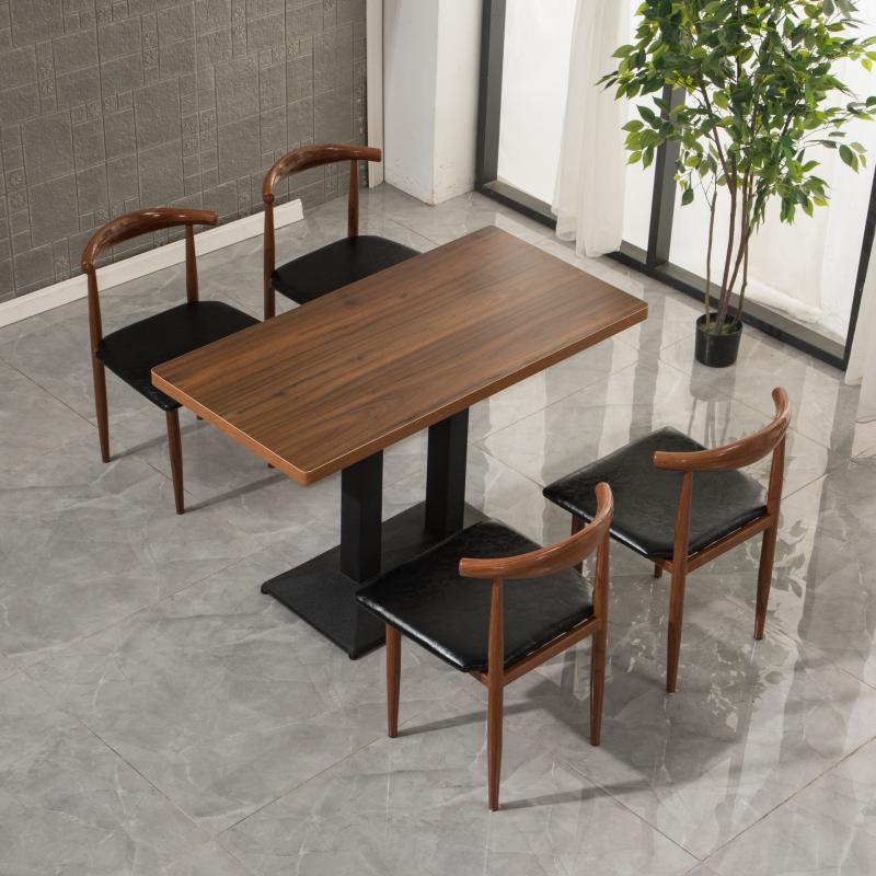 테이블 4 의자 콤비네이션 6 개 (스페이드) 블랙 쿠션 1 개