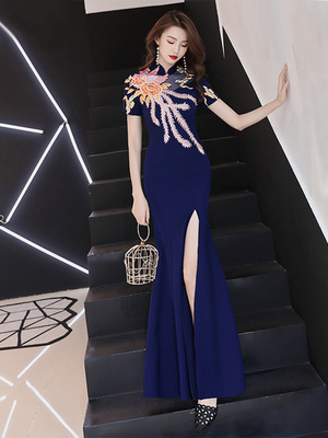 Chinese Dress Qipao for women cheongsam Style cheongsam banquet elegant fishtail long national evening dress dress dress dress woman