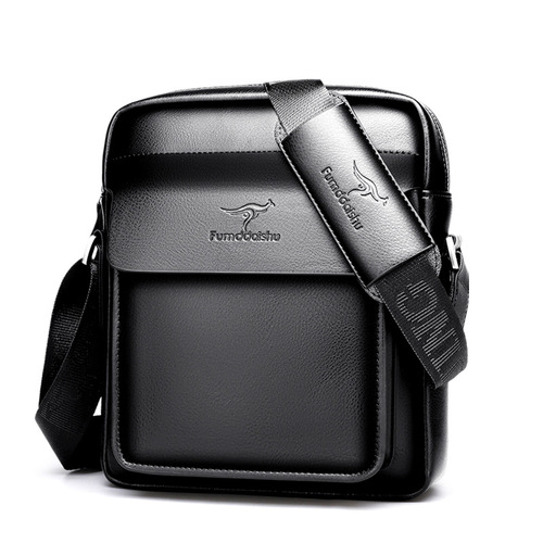 Cross-border Kailong Kangaroo Men's Messenger Bag Soft Leather Casual Trendy Bag Classic Shoulder Bag Business Men's Bag Shipping