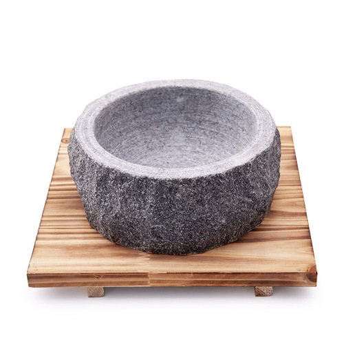 Dedicated Thickened Rough Stone Pot Bibimbap Chicken Korean Cuisine Korean Style Stone Bowl Tableware Commercial Use