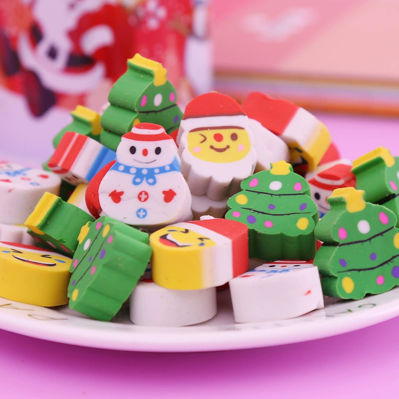 Новогодняя серия Ластик Мультфильм Санта Клаус ластик Детский праздник маленький подарок елка снежинка украшение