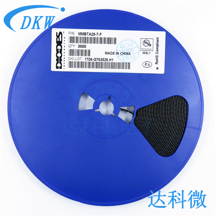 MMBTA28-7-F K6R SOT-23 80V0.5A 美台NPN达林顿晶体管 MMBTA28