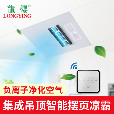 龙樱凉霸 集成吊顶摆页遥控吹风扇 卫生间厨房凉霸