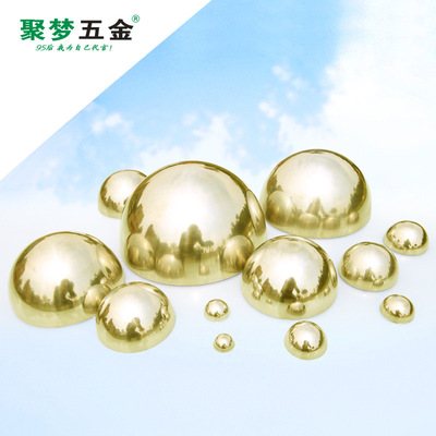 304#加厚不锈钢半圆球钛金色金属空心装饰半圆球精品镜面亮光半球