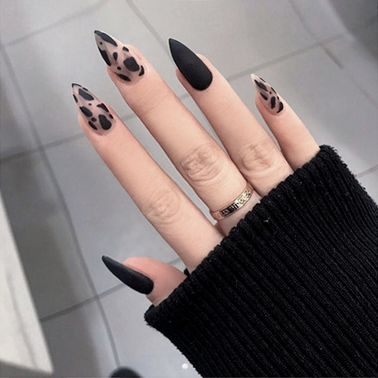 Internet Celebrity Matte Fake Nails Wear Armor Finished Product Nail Tip Nail Stickers Unloading Nail Patch24Pieces DCH466 thumbnail