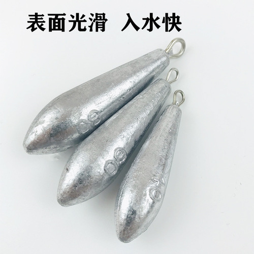 Manufacturer wholesale willow leaf lead pendant water drop ring lead pendant string hook throwing pole sea pole lead pendant fishing lead pendant wholesale